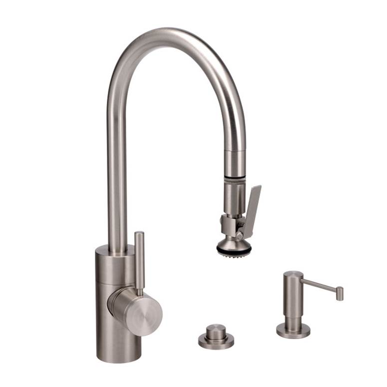 Henry Kitchen and BathWaterstoneWaterstone Contemporary PLP Pulldown Faucet - Lever Sprayer - 3pc. Suite
