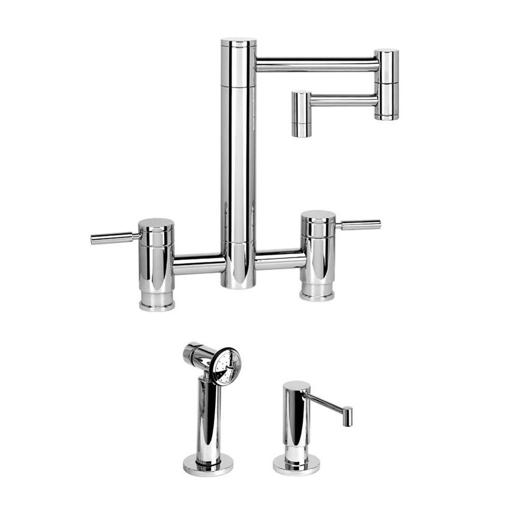 Henry Kitchen and BathWaterstoneWaterstone Hunley Bridge Faucet - 12'' Articulated Spout - 2pc. Suite
