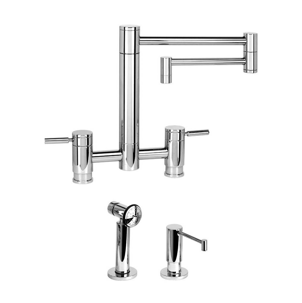 Henry Kitchen and BathWaterstoneWaterstone Hunley Bridge Faucet - 18'' Articulated Spout - 2pc. Suite