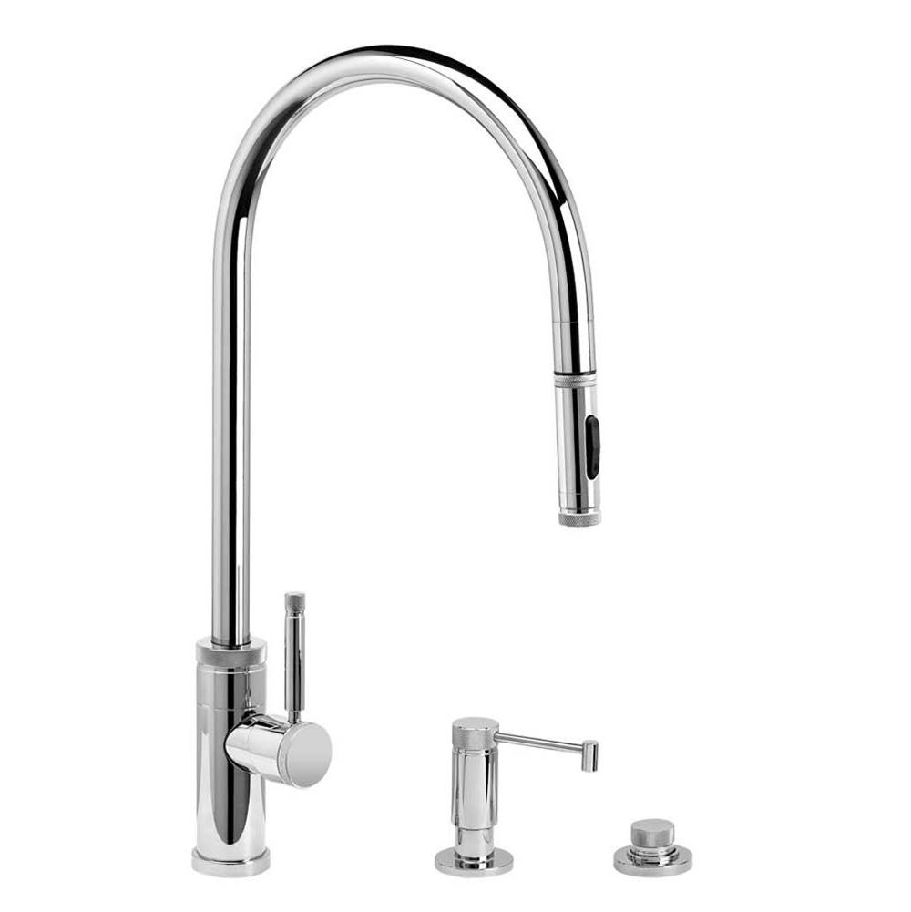 Henry Kitchen and BathWaterstoneWaterstone Industrial Extended Reach PLP Pulldown Faucet - Toggle Sprayer - 3pc. Suite