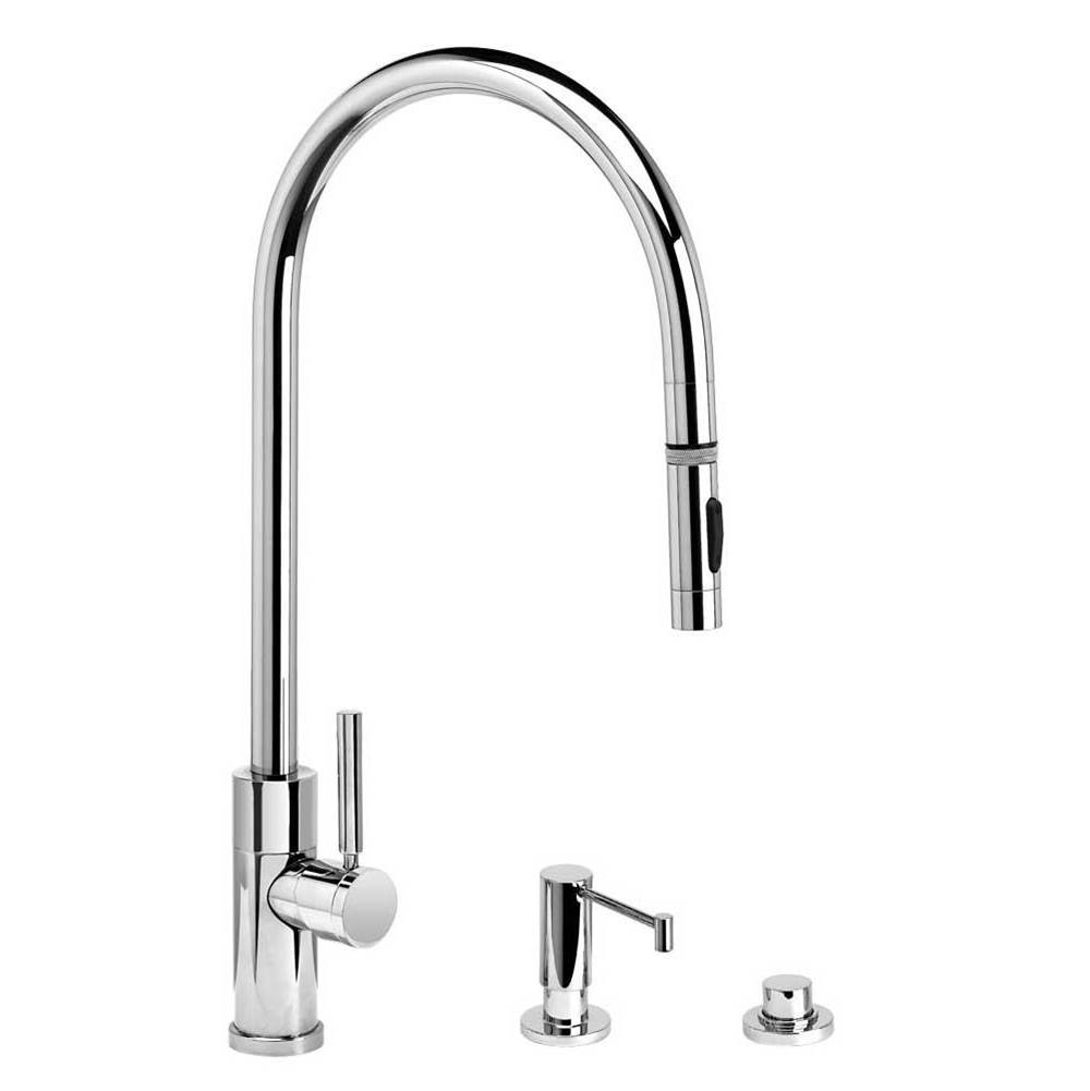 Henry Kitchen and BathWaterstoneWaterstone Modern Extended Reach PLP Pulldown Faucet - Toggle Sprayer - 3pc. Suite