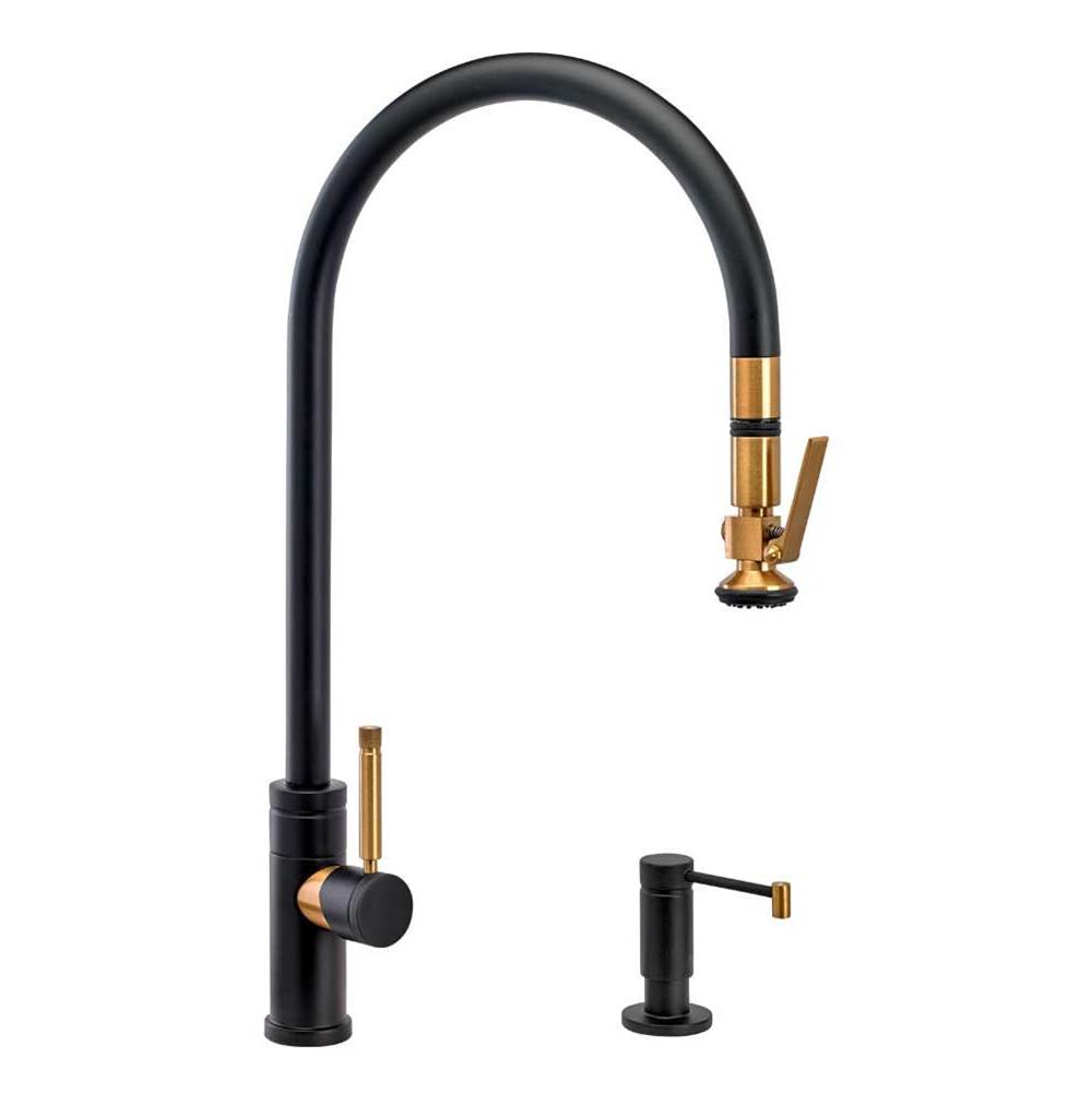 Henry Kitchen and BathWaterstoneWaterstone Industrial Extended Reach PLP Pulldown Faucet - Lever Sprayer - 2pc. Suite