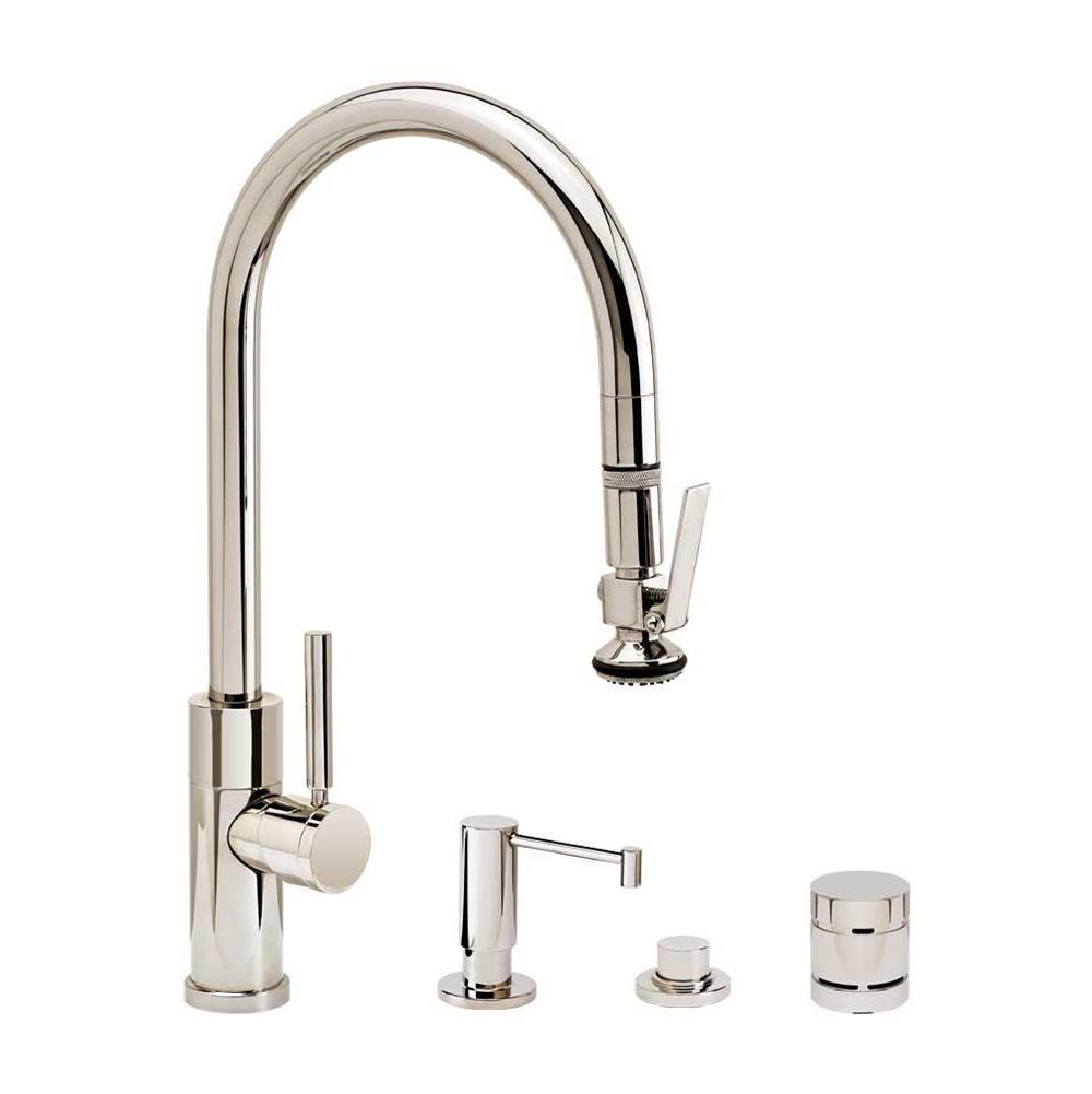 Henry Kitchen and BathWaterstoneWaterstone Modern PLP Pulldown Faucet - Lever Sprayer - 4pc. Suite