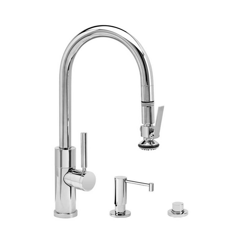 Henry Kitchen and BathWaterstoneWaterstone Modern Prep Size PLP Pulldown Faucet - Lever Sprayer - 3pc. Suite