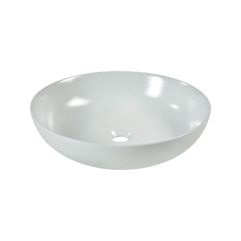 Henry Kitchen and BathRyvyrVitreous China Round Vessel Sink - Matte White 15.2 inch
