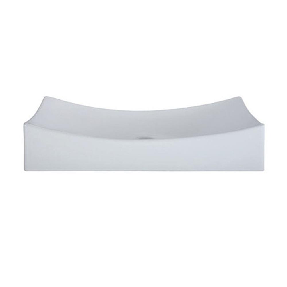 Henry Kitchen and BathRyvyrVitreous China Rectangle Vessel Sink - White 26 inch